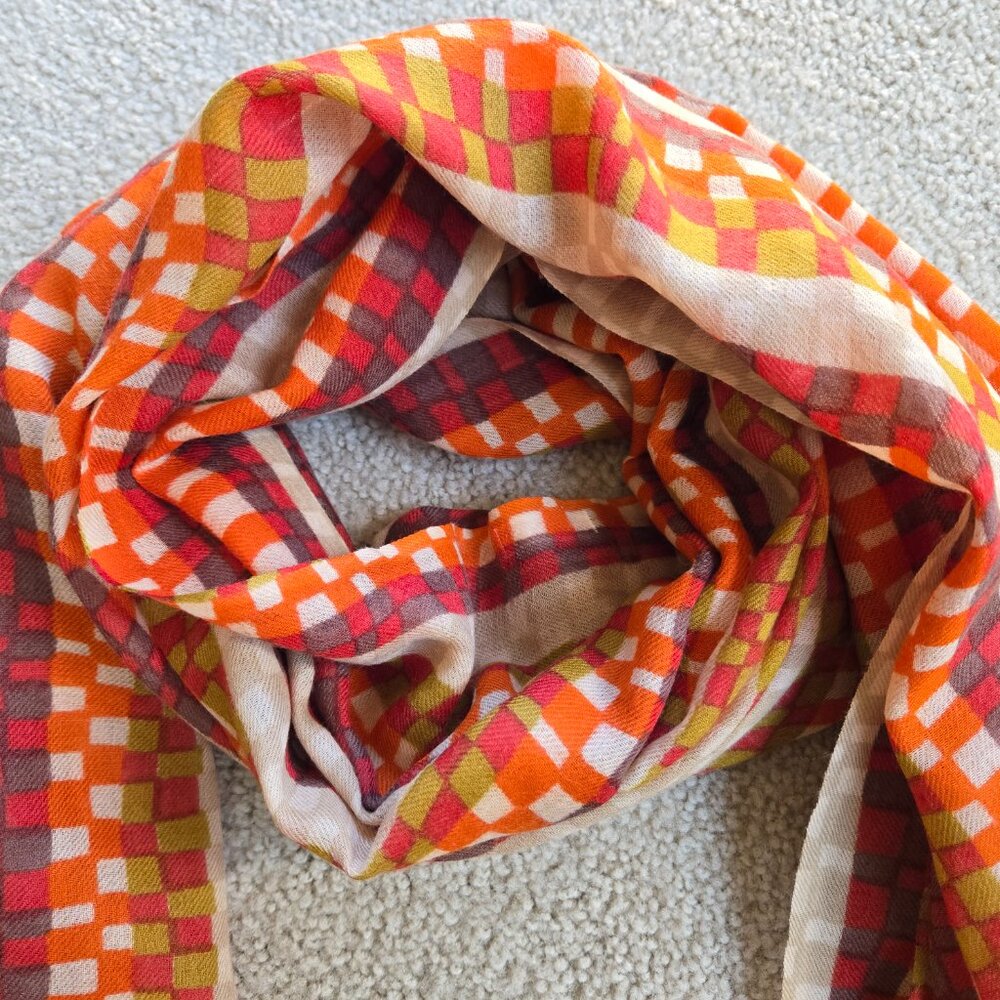 100% Wool Scarf Shawl Scandanavian Design Khadi and Co Denmark - Picture 11 of 12